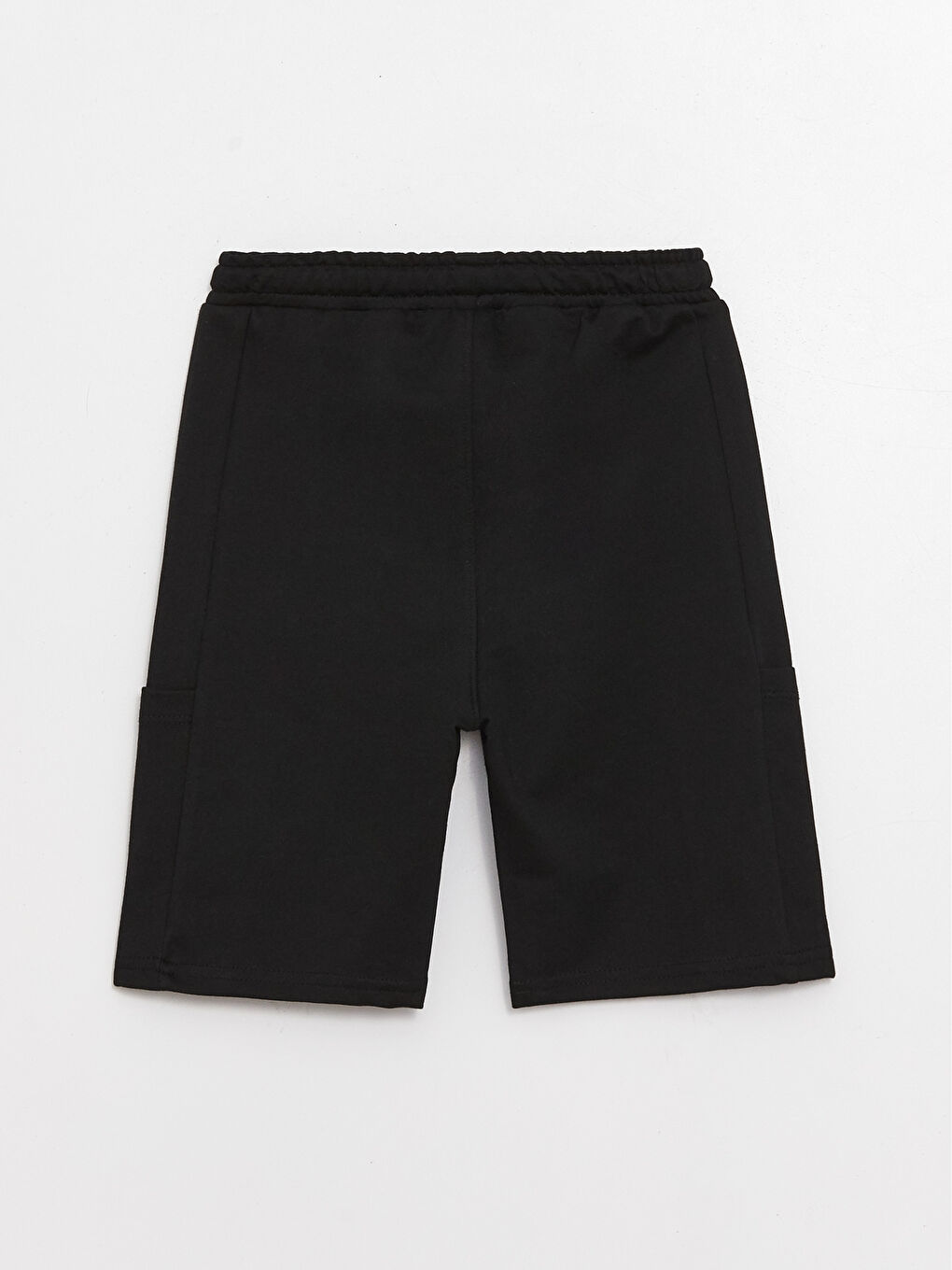 Siyah Beli Lastikli Basic Erkek Çocuk Bermuda-1