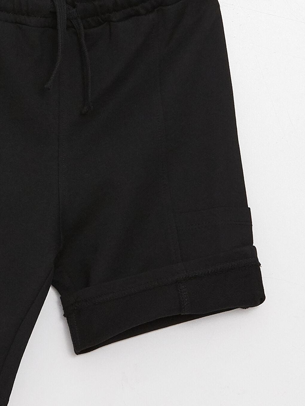 Siyah Beli Lastikli Basic Erkek Çocuk Bermuda-2