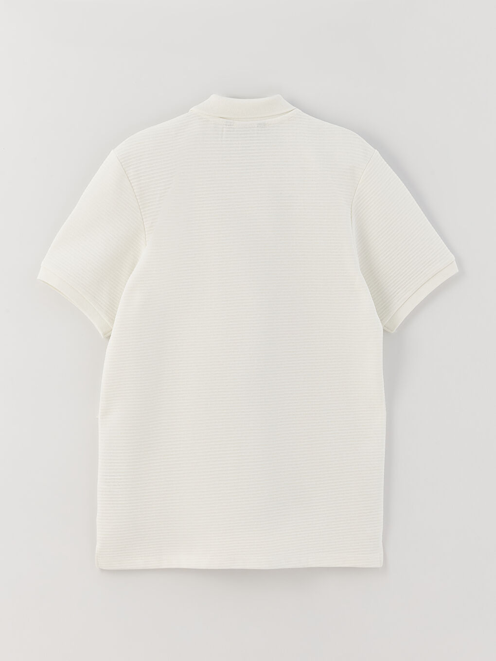 Ekru Polo Yaka Kısa Kollu Erkek Tişört-6