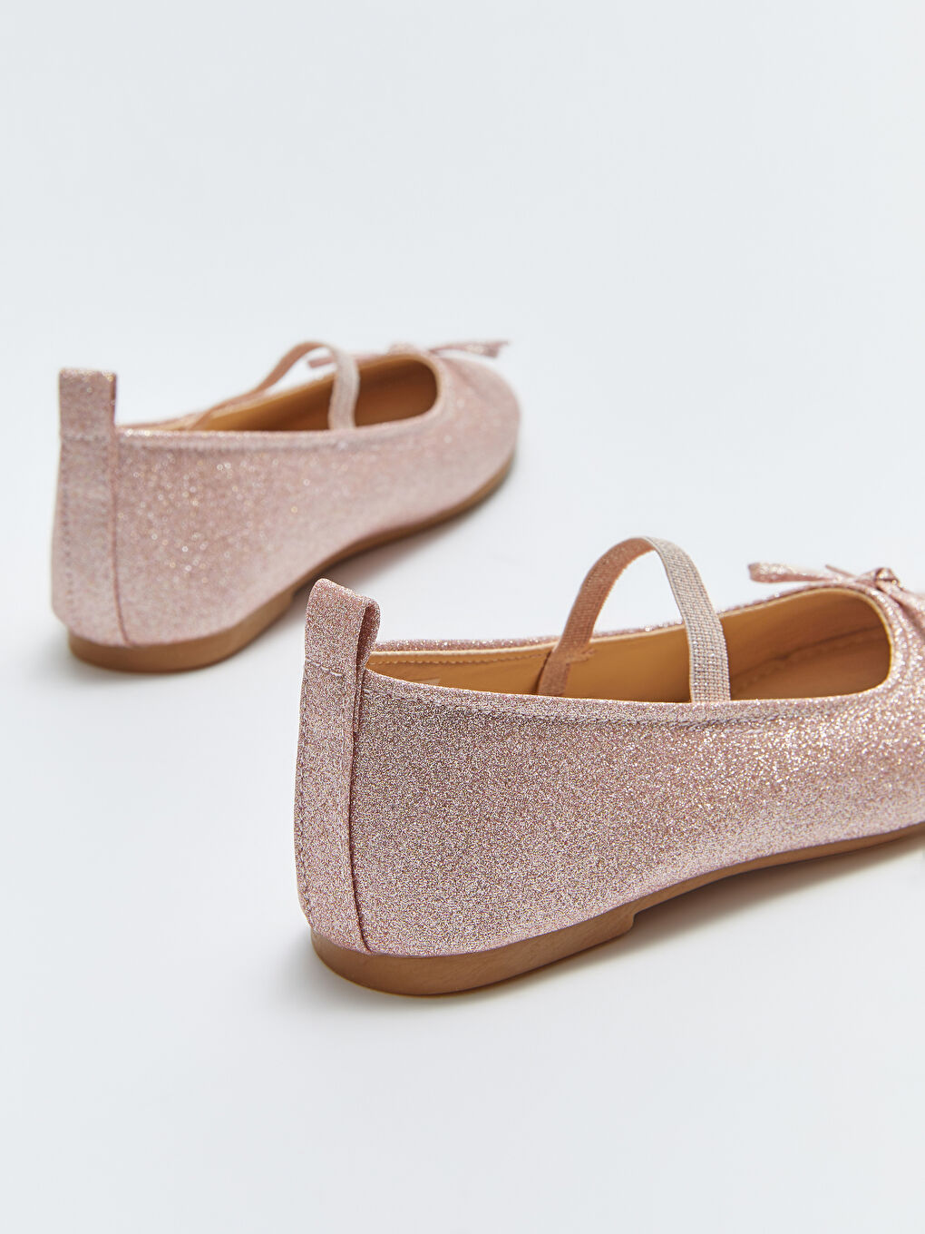 Pembe Simli Fiyonk Detaylı Kız Çocuk Babet-3