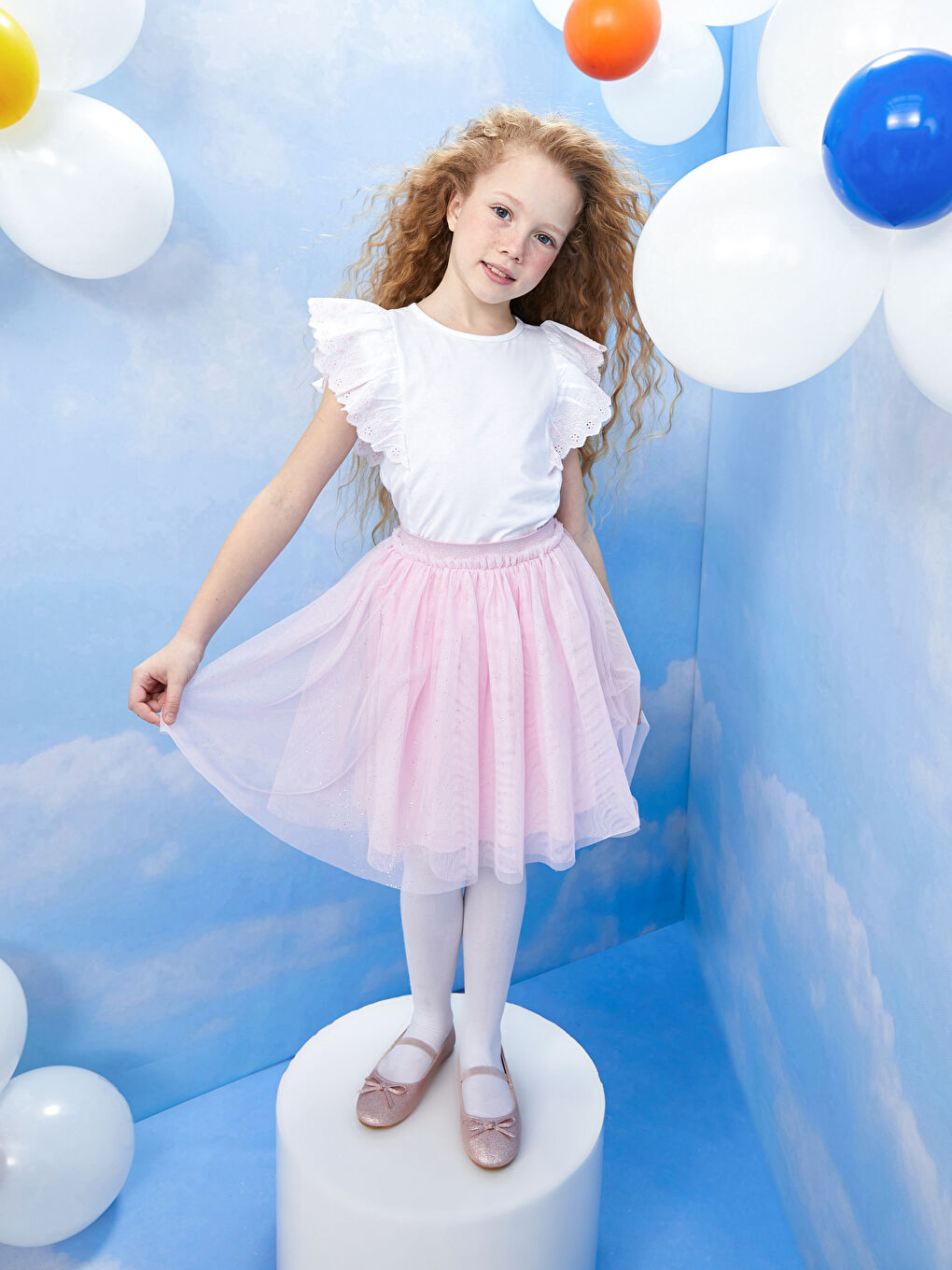 Pembe 32-37 Numara Fiyonk Detaylı Kız Çocuk Babet-2