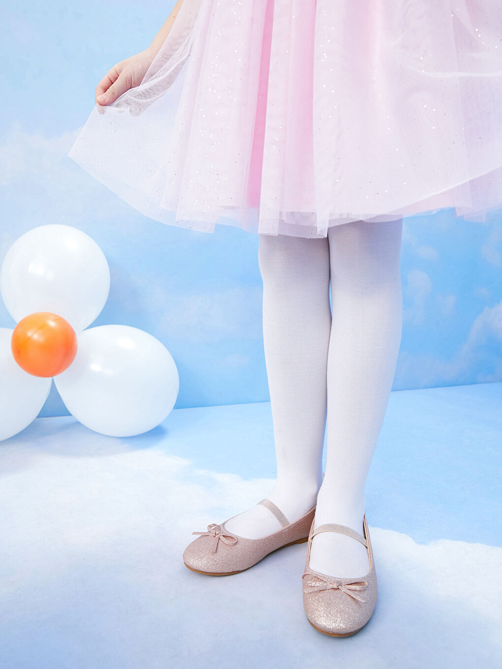 Pembe 32-37 Numara Fiyonk Detaylı Kız Çocuk Babet