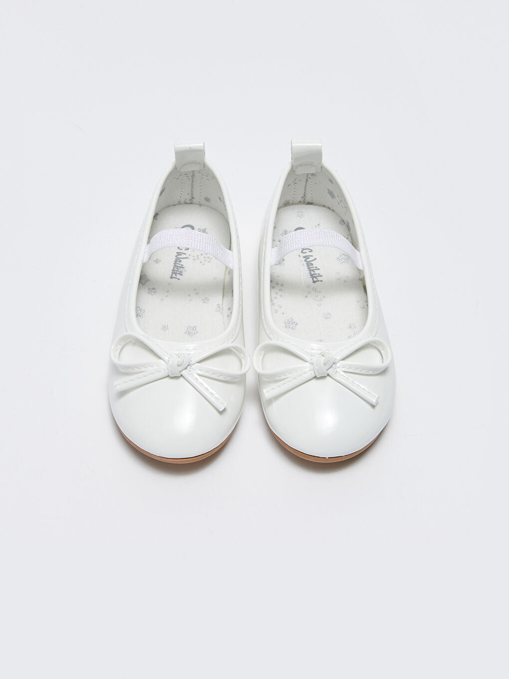 Beyaz 25-30 Numara Fiyonk Detaylı Kız Çocuk Babet-1