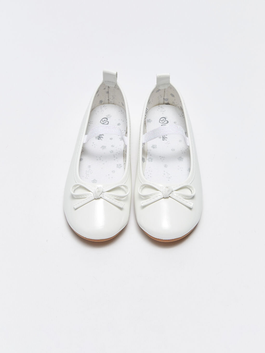 Beyaz 31-36 Numara Deri Görünümlü Kız Çocuk Babet-3