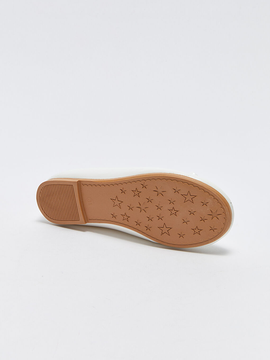 Beyaz 31-36 Numara Deri Görünümlü Kız Çocuk Babet-7