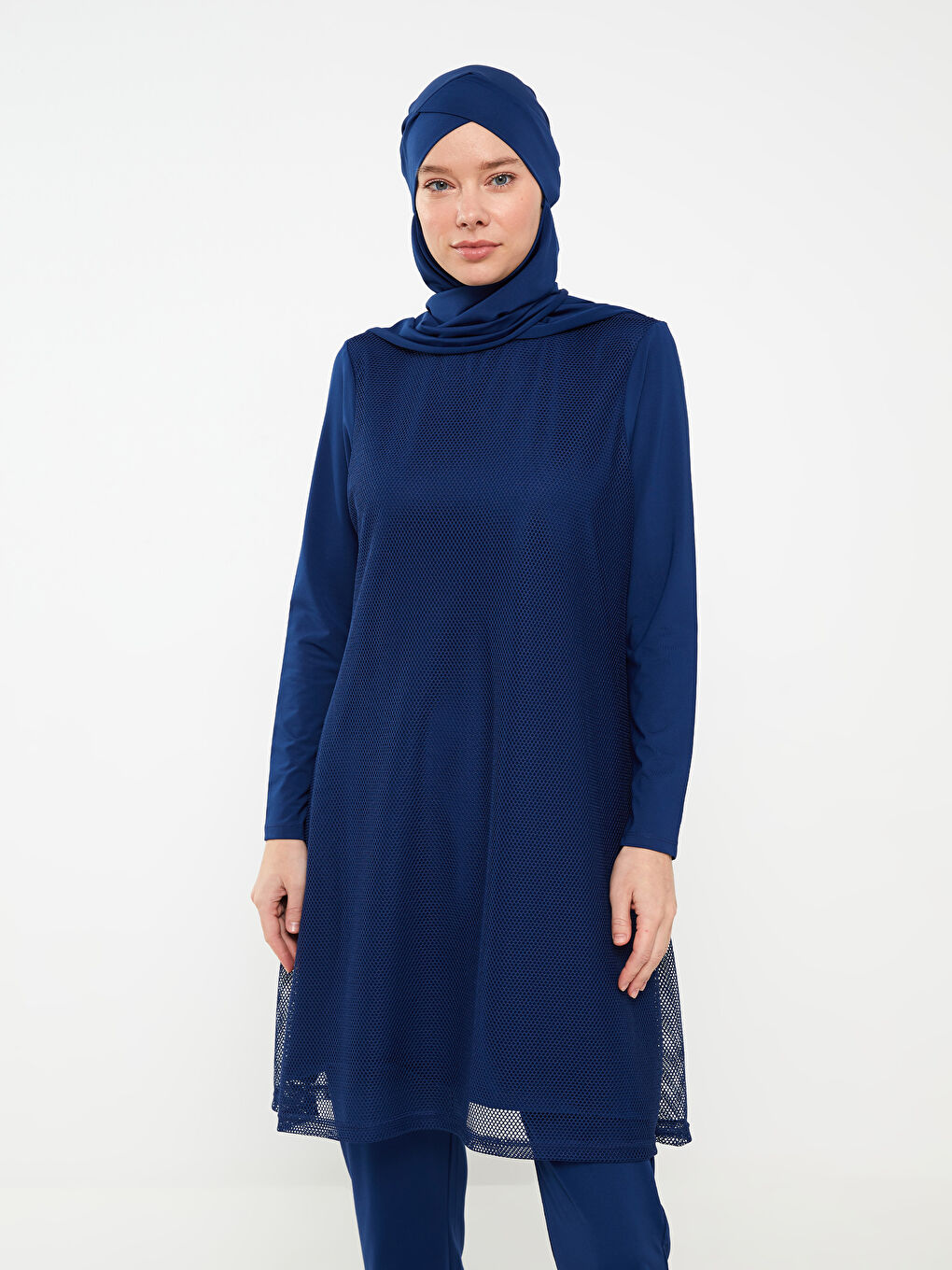 ملابس سباحة محتشمة كحلي امرأة -S3AV60Z8-HEU