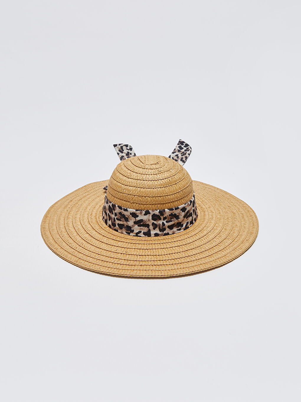 Bej Biyeli Kadın Hasır Fötr Şapka-3