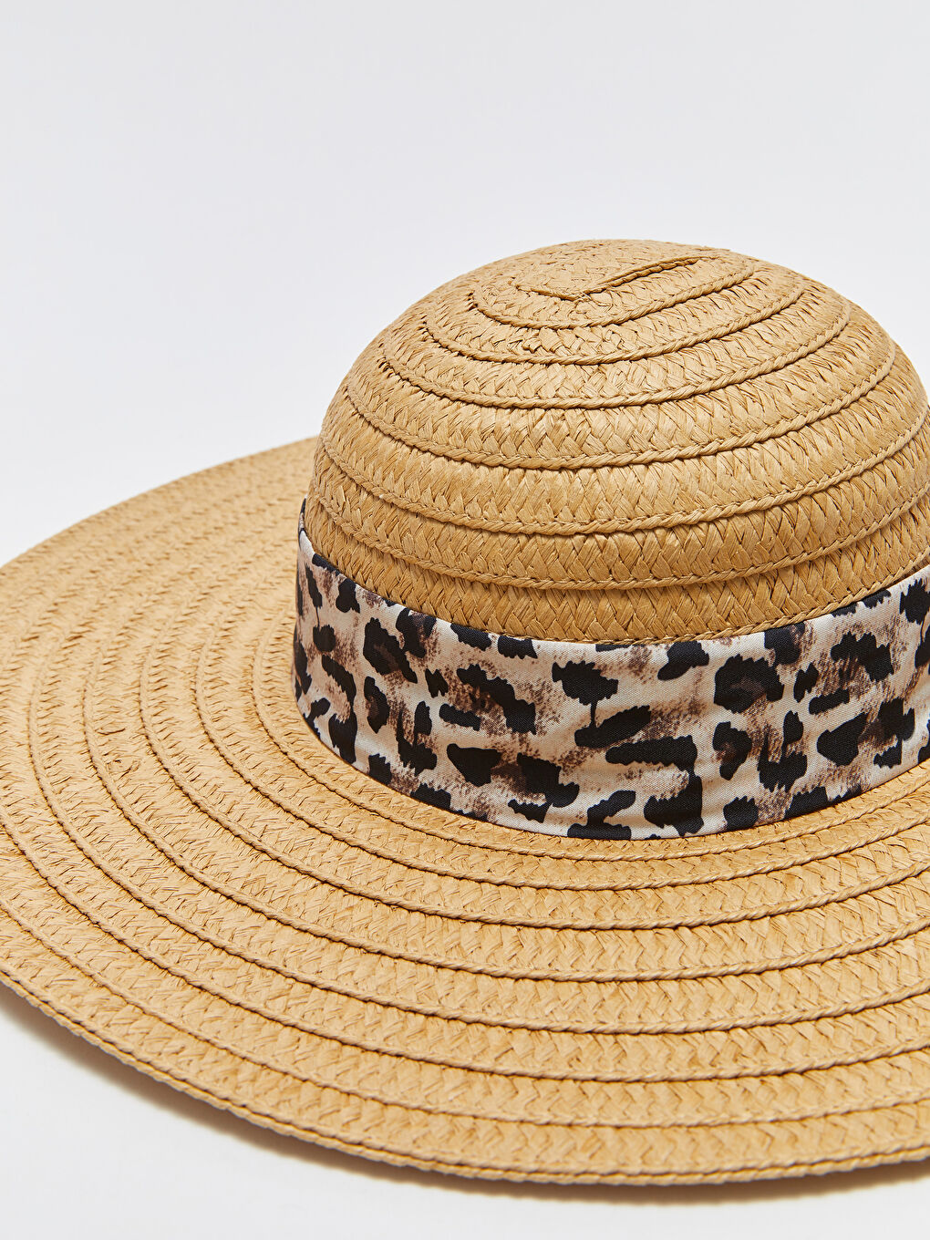 Bej Biyeli Kadın Hasır Fötr Şapka-6