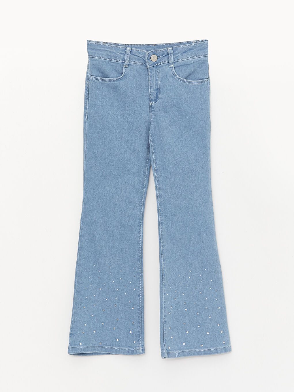 İndigo İspanyol Paça Kız Çocuk Jean Pantolon