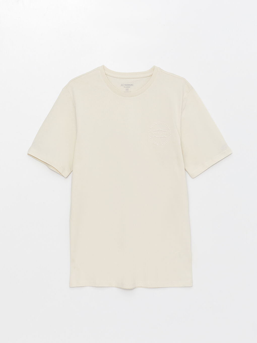 Crew Neck Short Sleeve Printed Combed Cotton Men's T-shirt-5