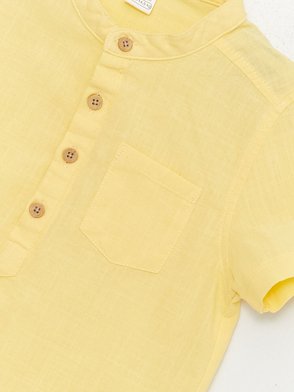 Сәби ұлдарға арналған тік жағалы қысқа жең жейде-2