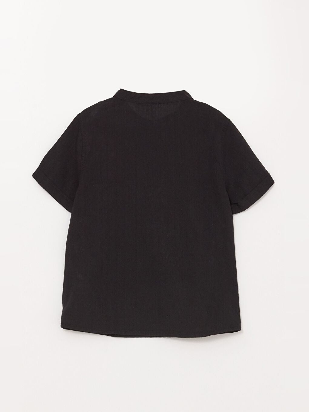 قميص للأولاد الرضع بياقة الجد وكم قصير-1