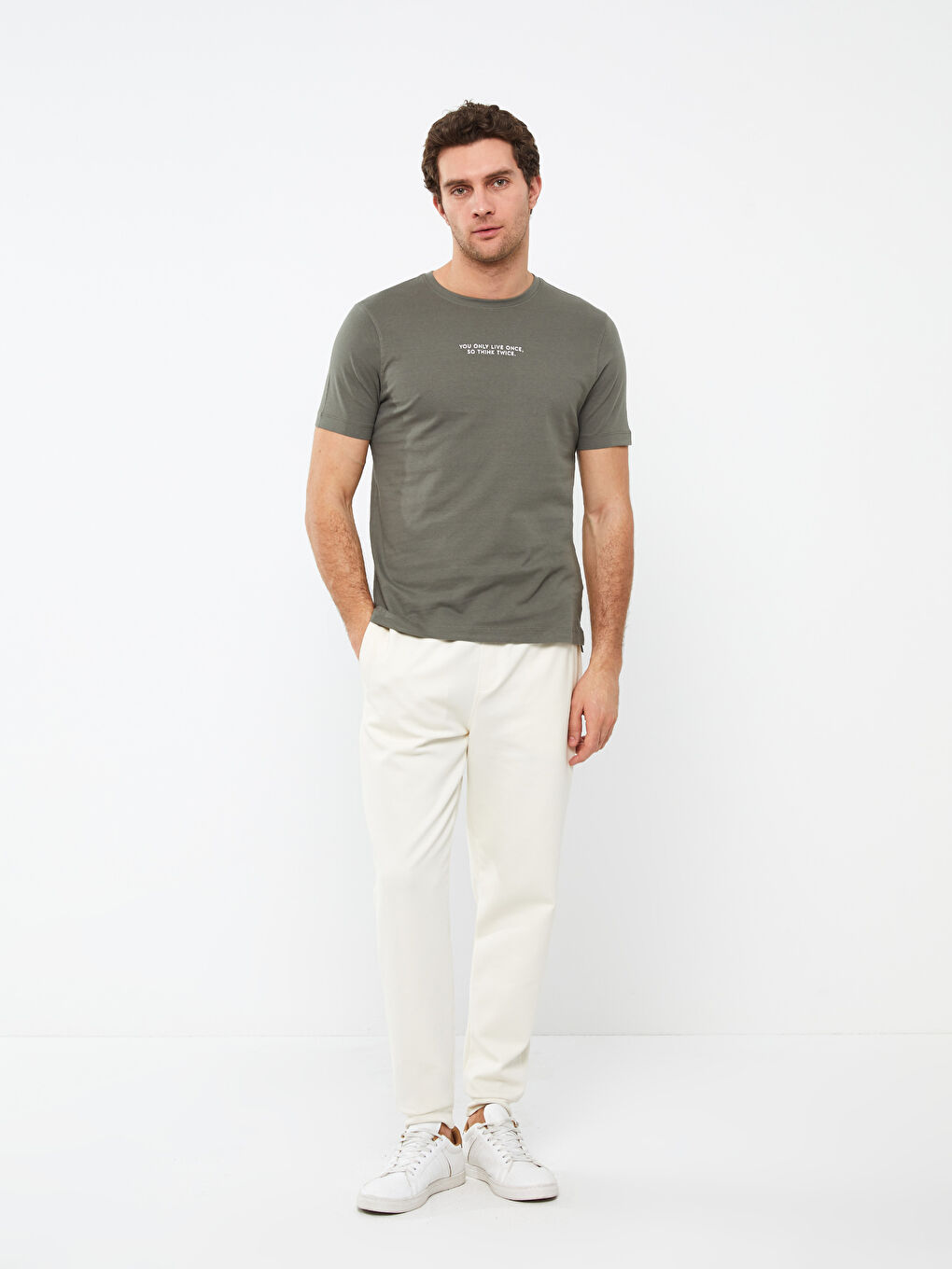SOUTHBLUE Crew Neck Short Sleeve Printed Combed Cotton Men's T-shirt -S3AY10Z8-P5X