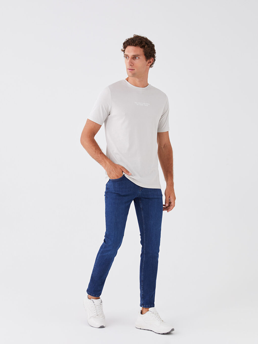 Tricou pentru Bărbați cu Guler Rotund, Mânecă Scurtă, Imprimat, din Bumbac Pieptănat-2