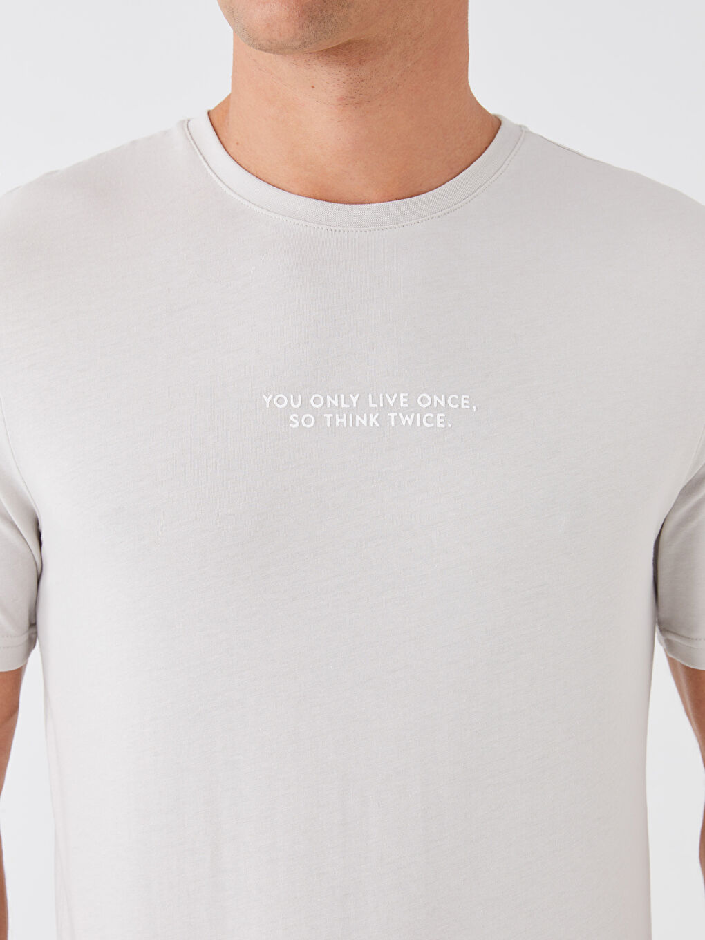 Tricou pentru Bărbați cu Guler Rotund, Mânecă Scurtă, Imprimat, din Bumbac Pieptănat-3