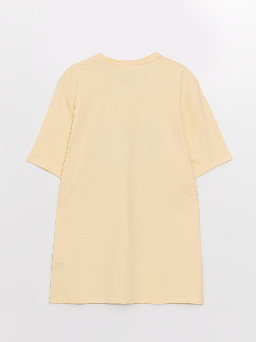 Sarı Bisiklet Yaka Kısa Kollu Baskılı Penye Erkek Tişört-6