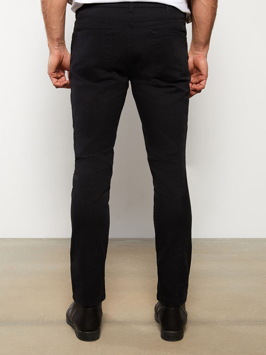 Siyah Slim Fit Erkek Pantolon-4