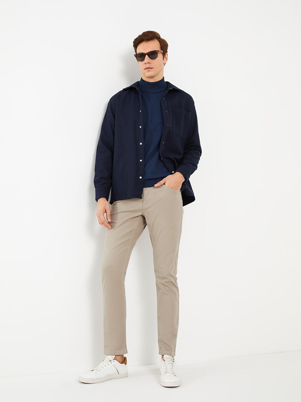 Bej Slim Fit Erkek Pantolon