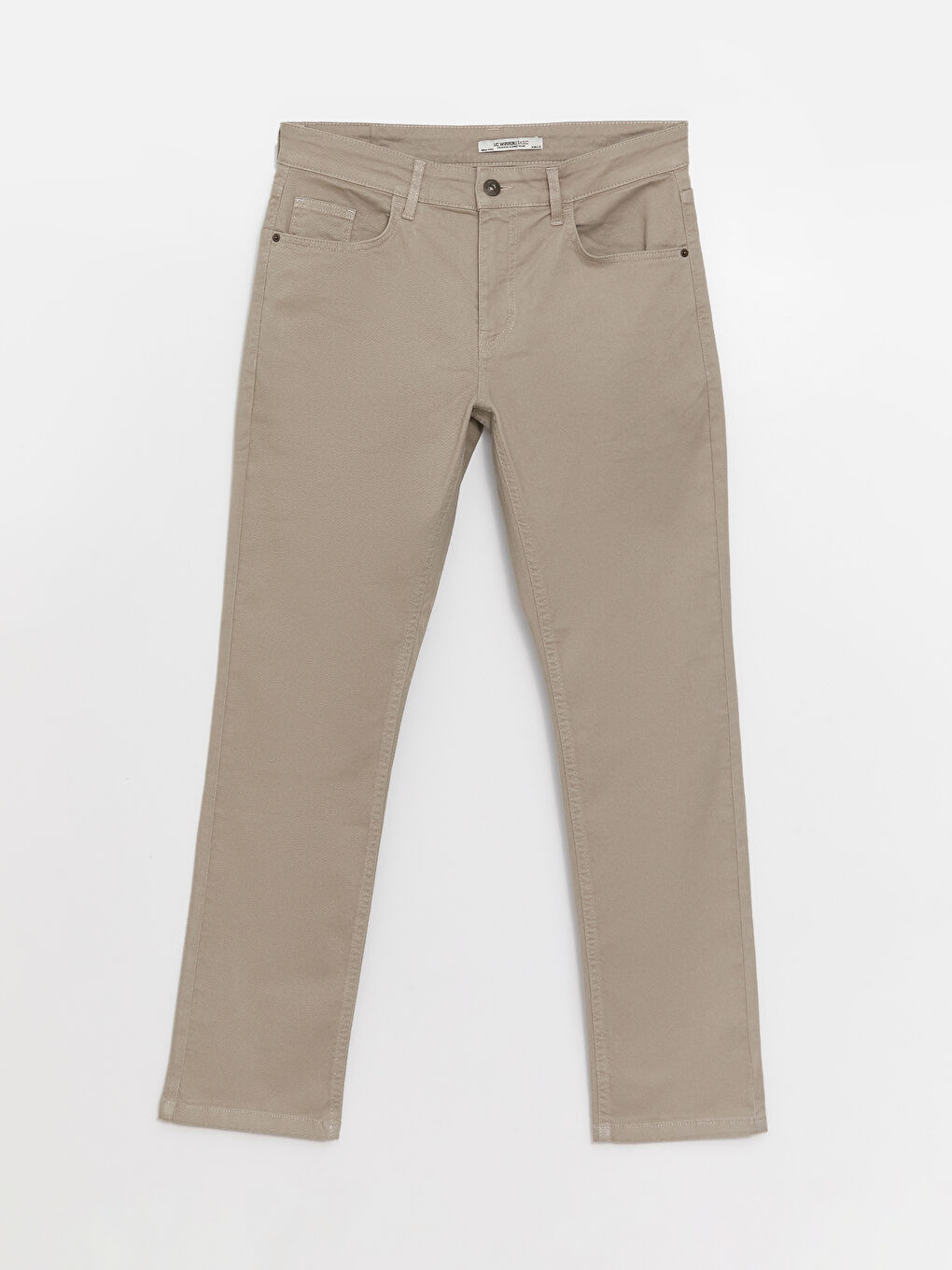 Bej Slim Fit Erkek Pantolon-5