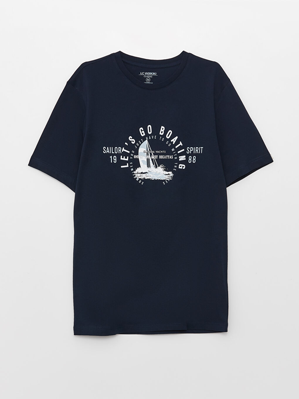 Crew Neck Short Sleeve Printed Combed Cotton Men's T-shirt-5