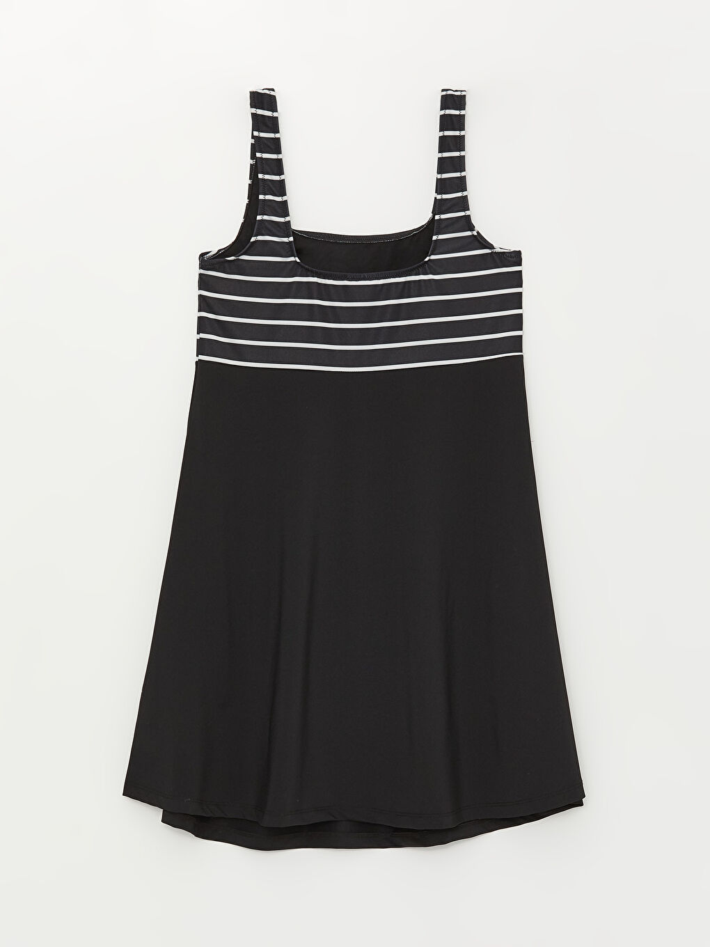 ملابس سباحة مخططة بياقة على شكل حرف U مع تنورة للسيدات-5