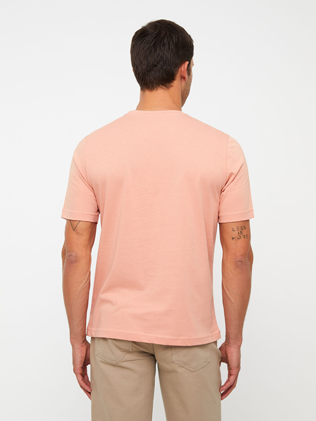 მრგვალი საყელო მოკლე სახელო ნაბეჭდი კომბინირებული ბამბის მამაკაცის მაისური-4