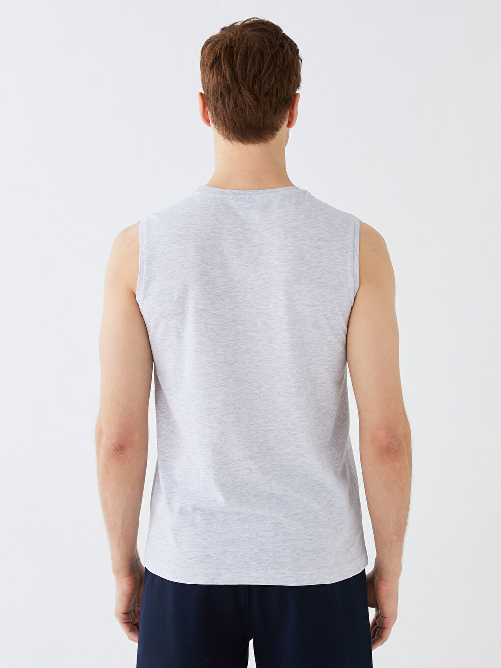 Crew Neck Printed Men's Sleeveless T-Shirt-4