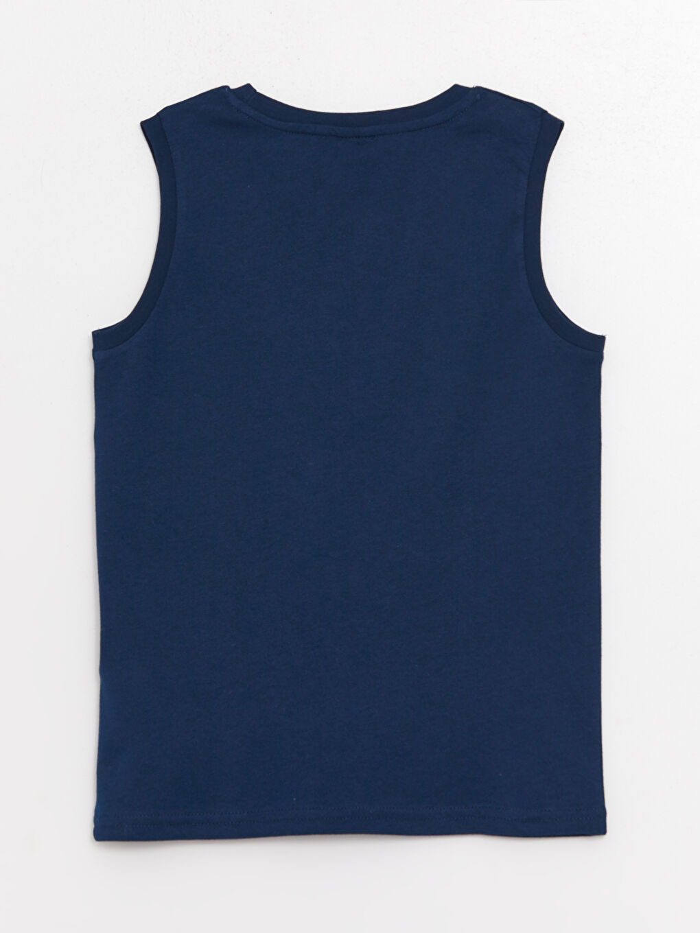 Lacivert Bisiklet Yaka Baskılı Erkek Çocuk Atlet-1