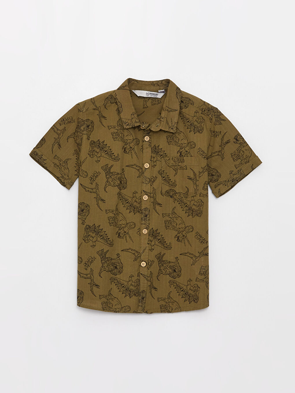 Patterned Short Sleeve Boys' Shirt -S3AY72Z4-LS6