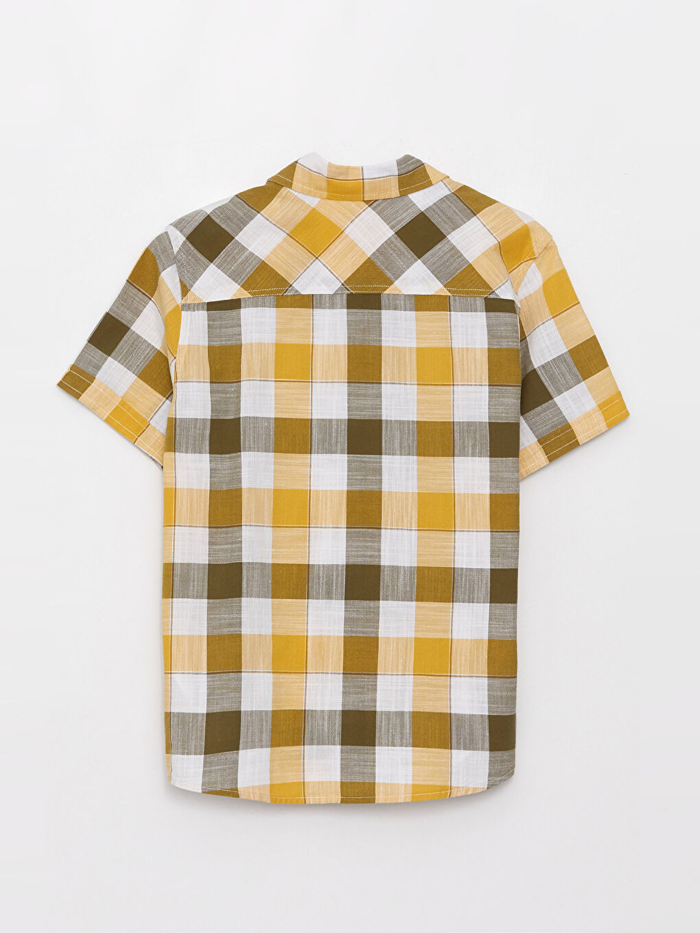 Plaid Short Sleeve Boys' Shirt -S3AY74Z4-LQ2