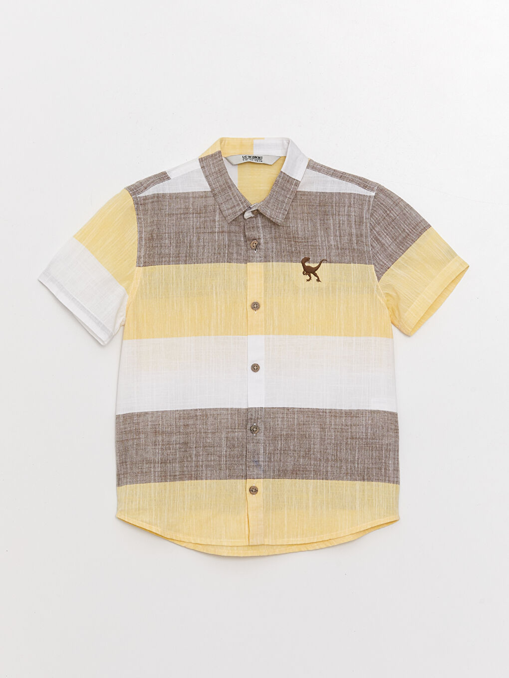 Color Block Short Sleeve Boy Shirt -S3AY75Z4-LEW