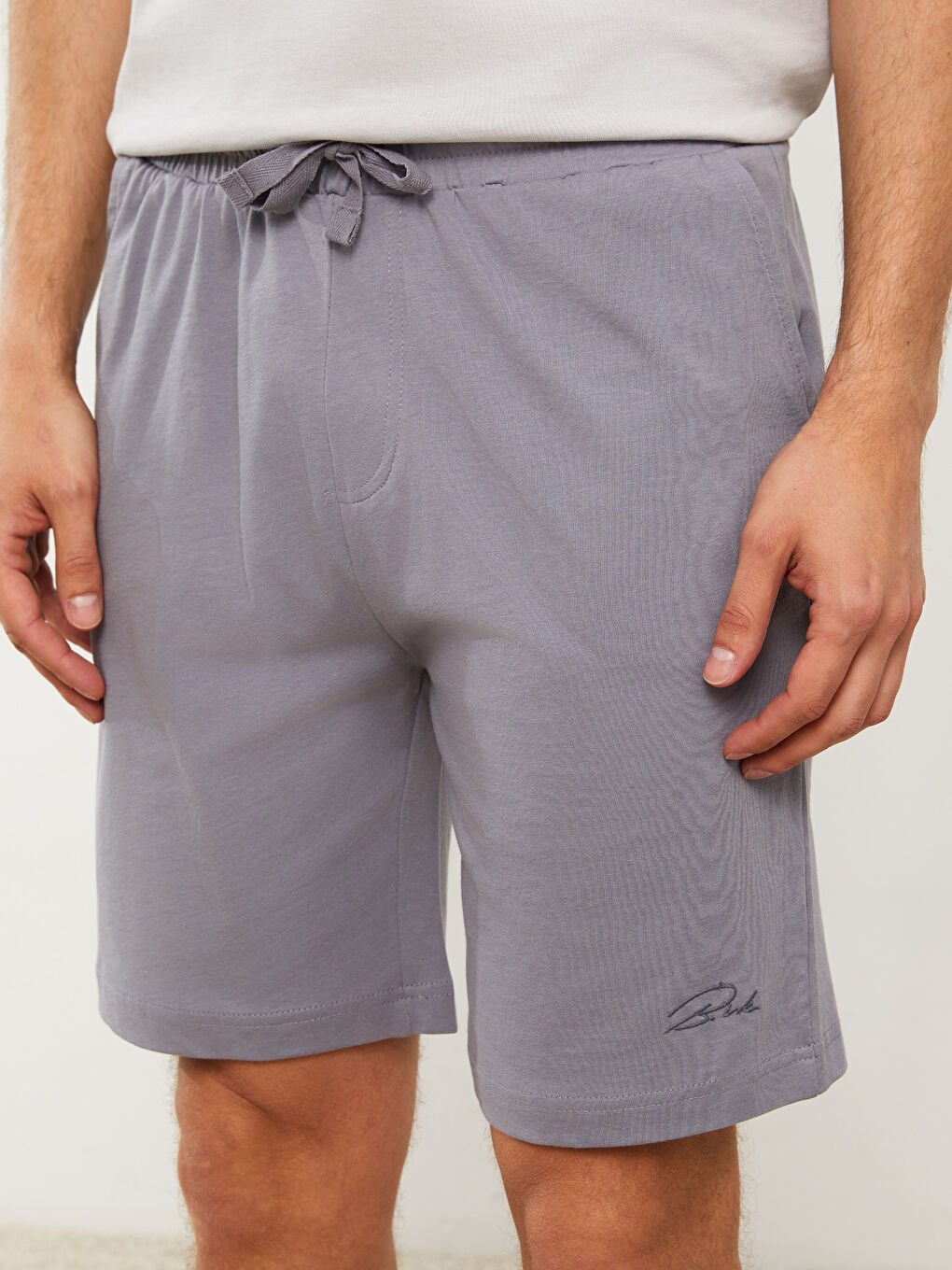 Шорты мужские пижамные зауженные-2