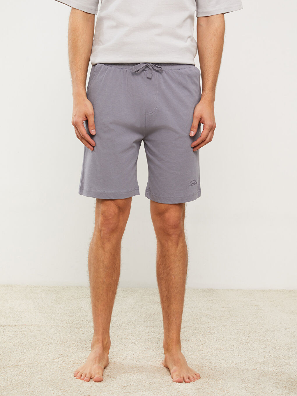 Шорты мужские пижамные зауженные-3