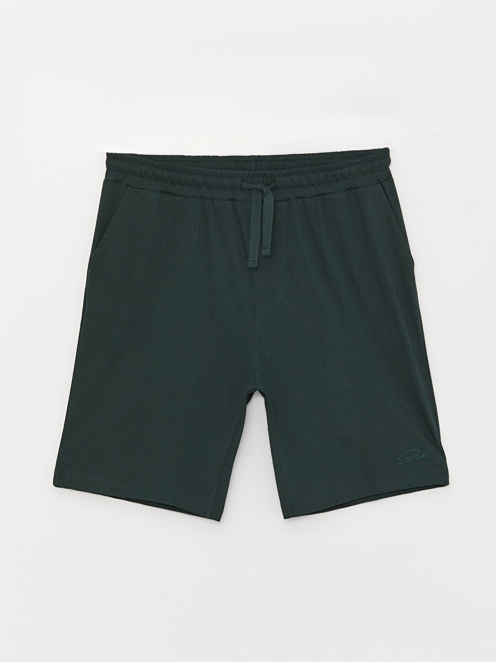 Yeşil Slim Fit Erkek Pijama Alt Şort-5