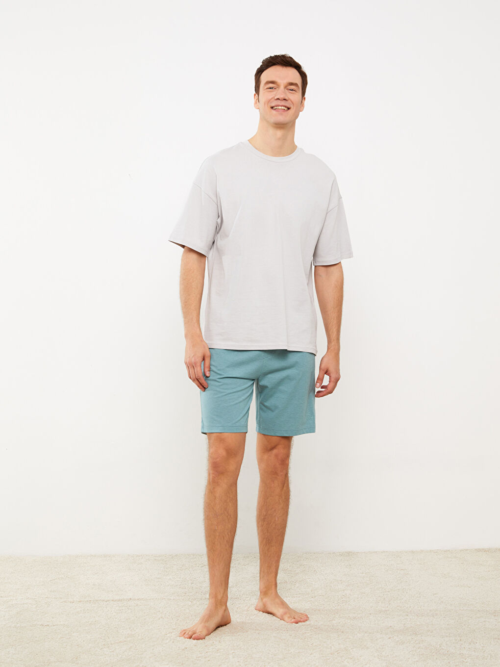 شورتات قيعان بيجامة للرجال بقصة رفيعة-1