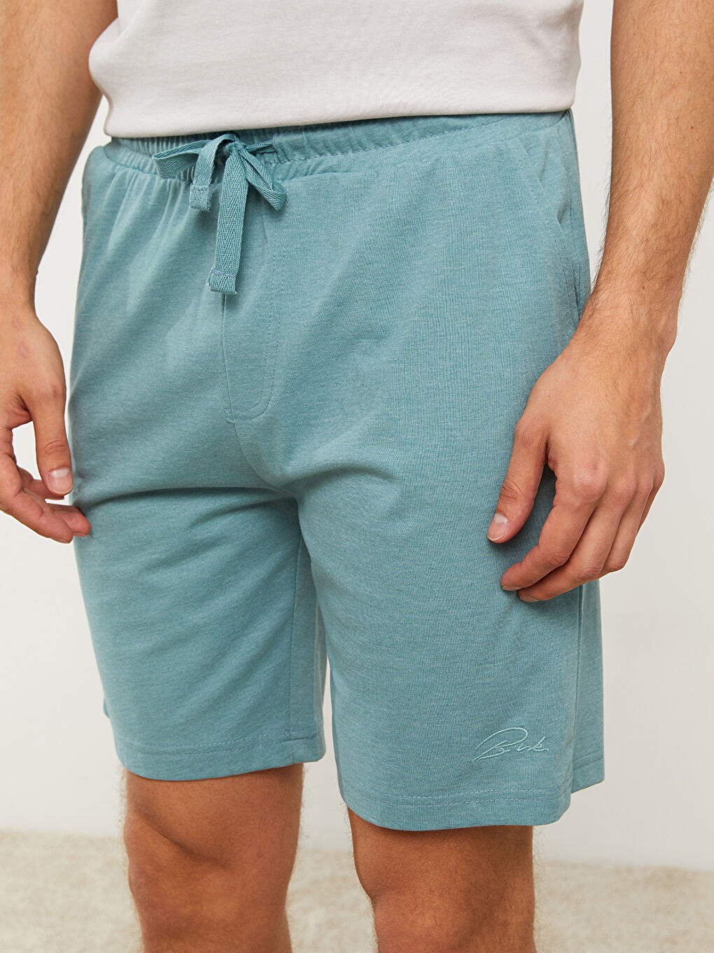 شورتات قيعان بيجامة للرجال بقصة رفيعة-2