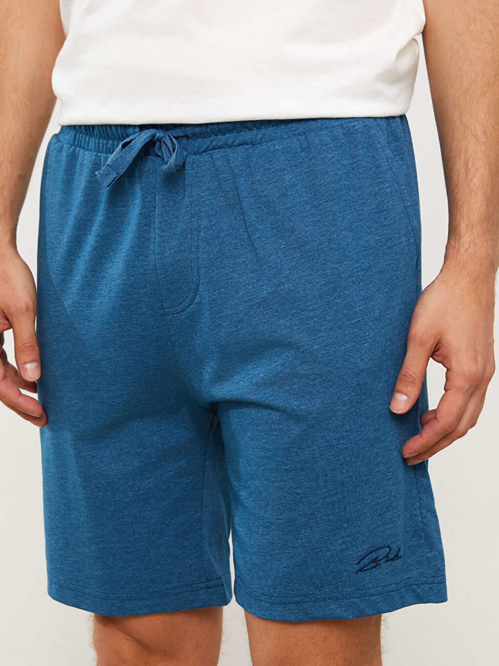 Petrol Slim Fit Erkek Pijama Alt Şort-2