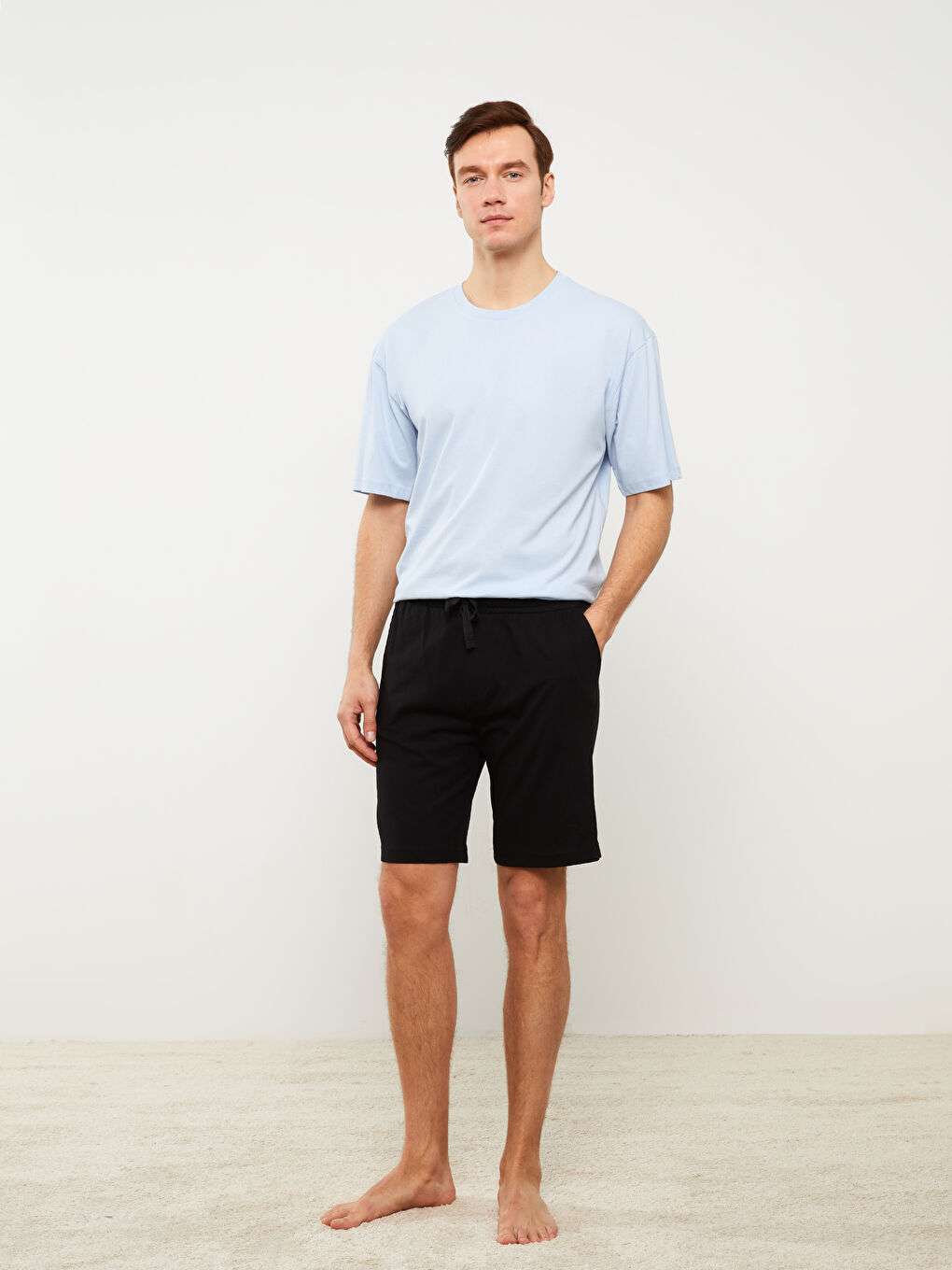 Bas De Pyjama Courts Pour Hommes Coupe Svelte-1