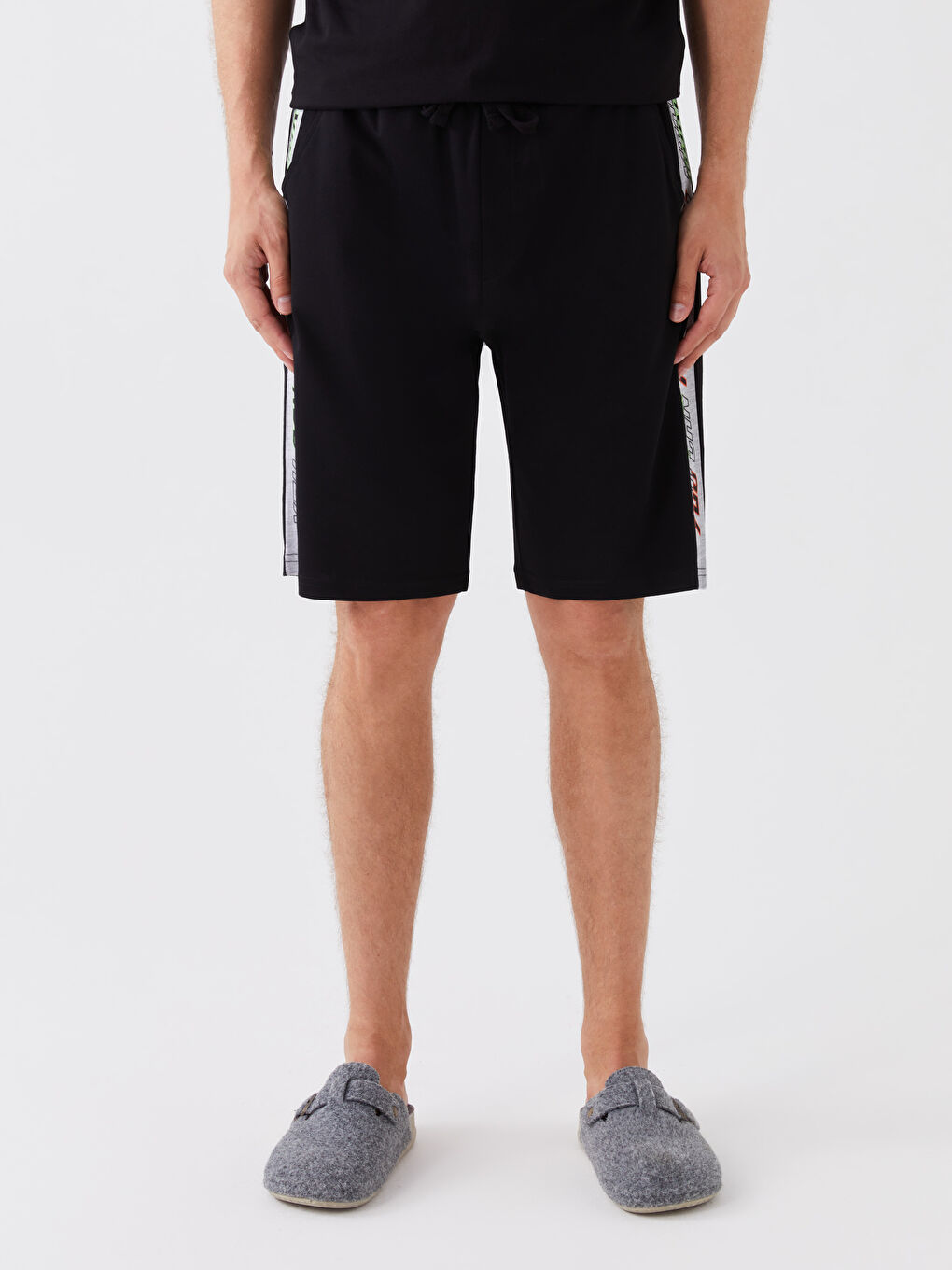 რეგულარული მორგების მამაკაცის პიჟამის შორტები-2