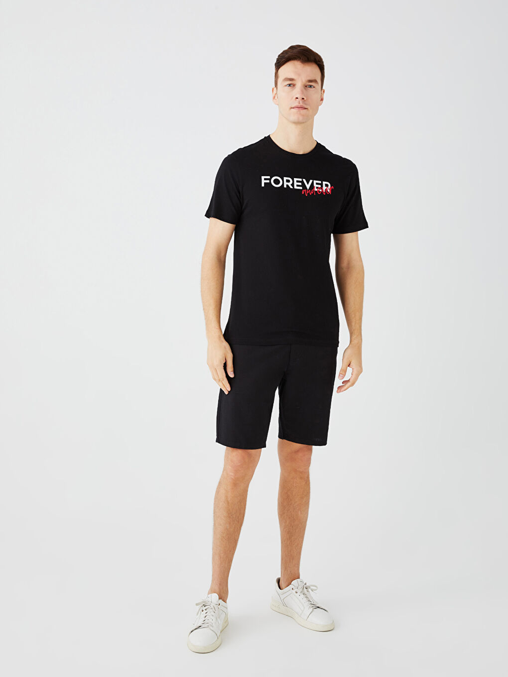 Crew Neck Short Sleeve Printed Combed Cotton Men's T-shirt-2