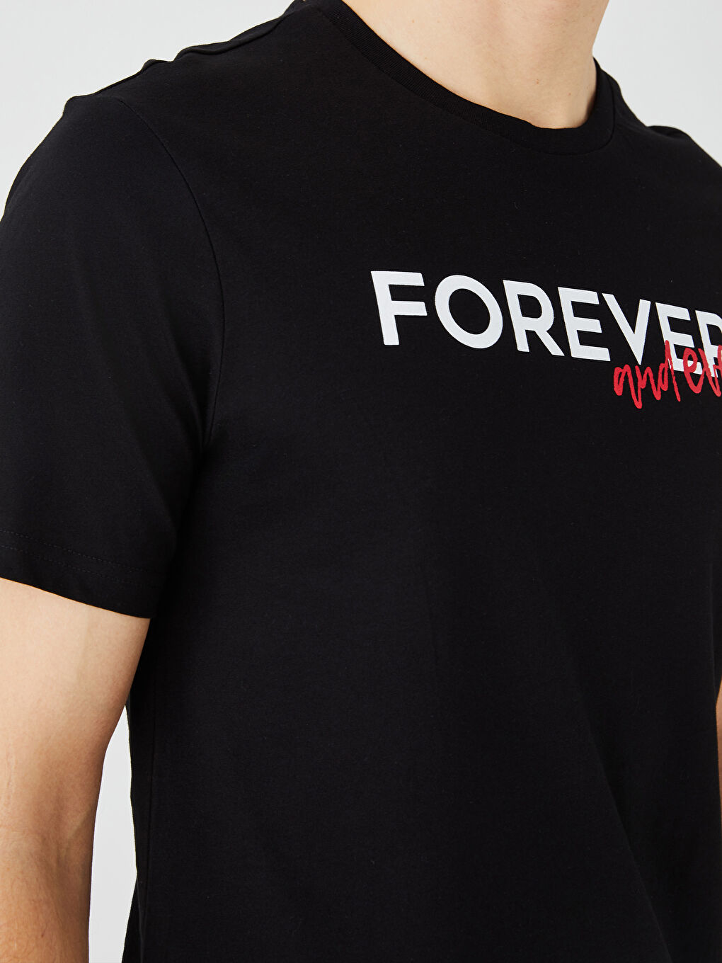 Crew Neck Short Sleeve Printed Combed Cotton Men's T-shirt-3