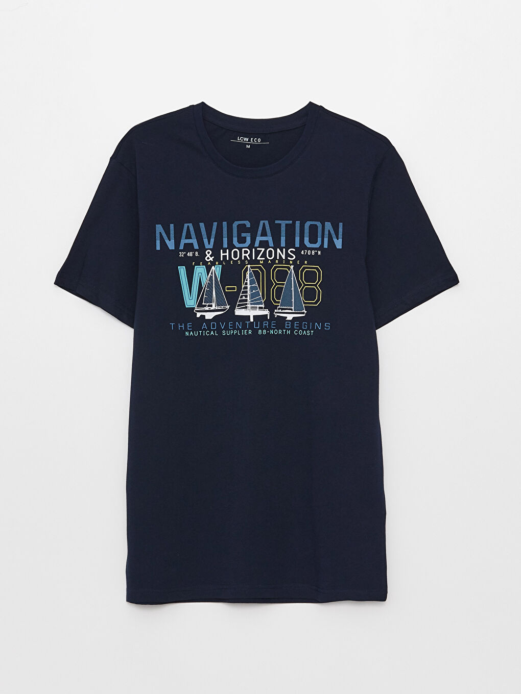 Crew Neck Short Sleeve Printed Combed Cotton Men's T-shirt -S3BA16Z8-Q9E