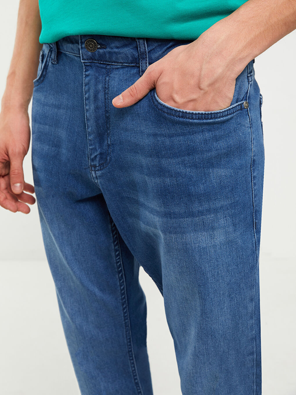 جينز بقصة رفيعة للرجال-4