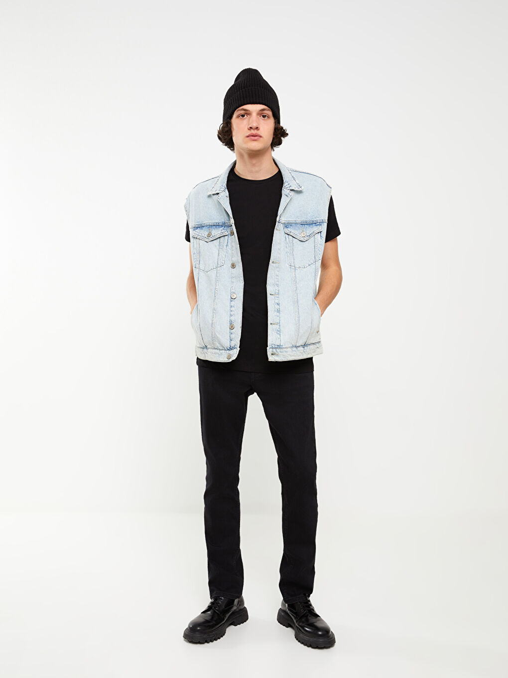 بنطلون جينز رجالي 750 سليم فيت