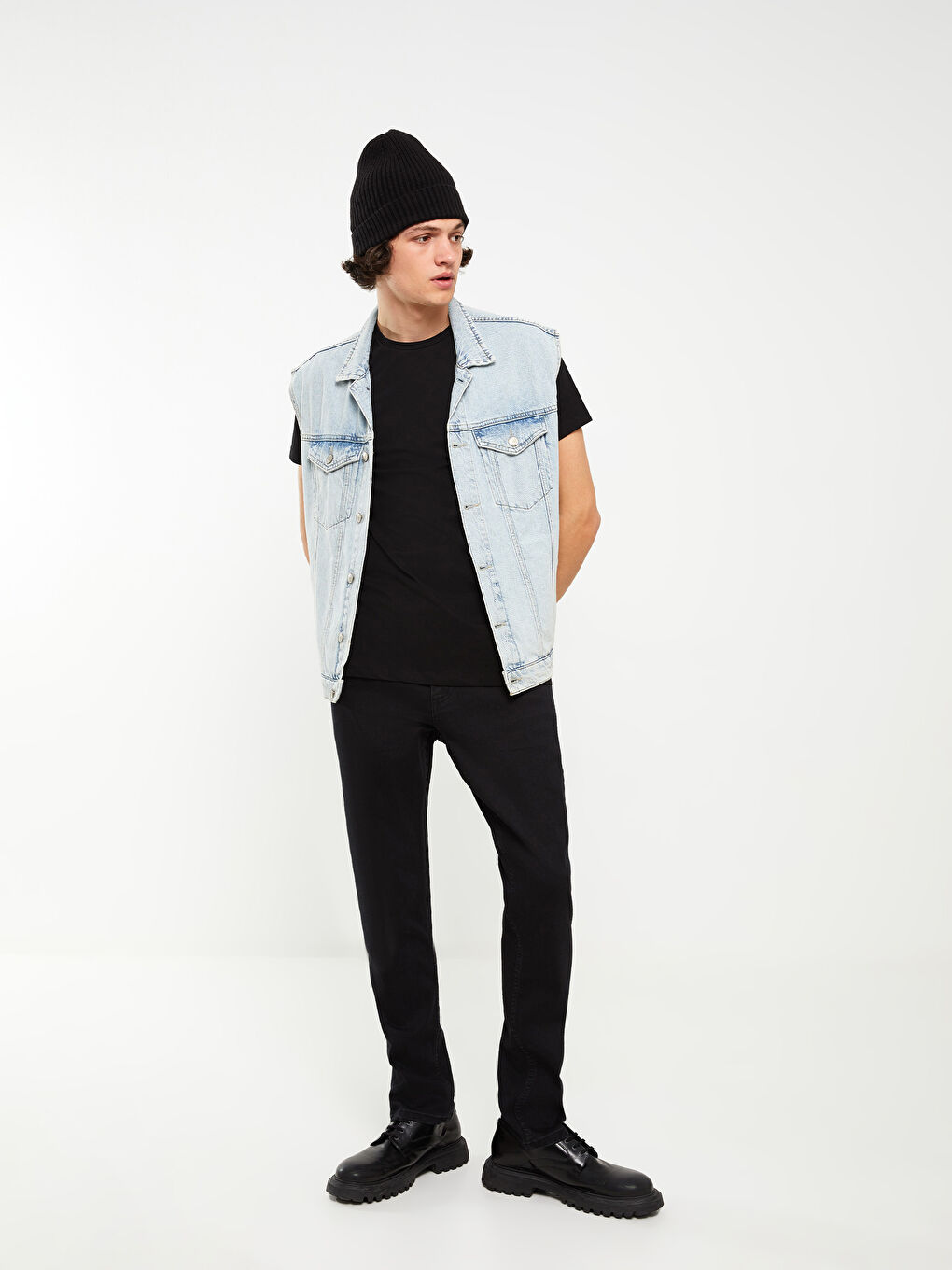 بنطلون جينز رجالي 750 سليم فيت-1