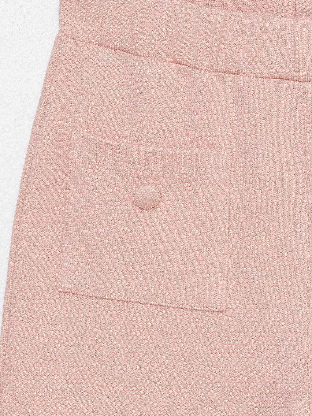 بنطلون رياضي بسيط بخصر مرن للبنات-2