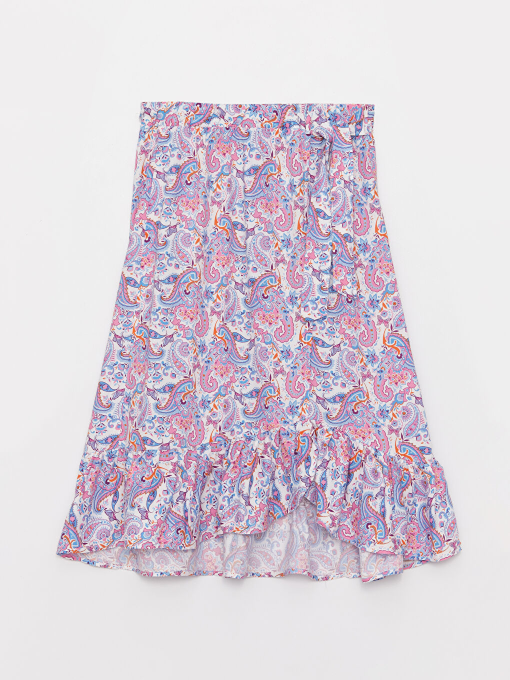 Karışık Beli Lastikli Desenli Kız Çocuk Etek