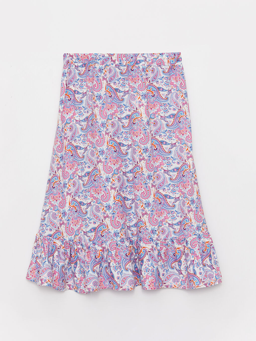 Karışık Beli Lastikli Desenli Kız Çocuk Etek-1