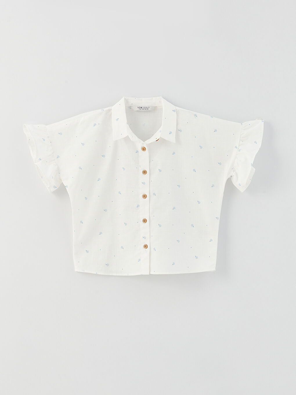 Poncho Patterned Short Sleeve Girl's Shirt