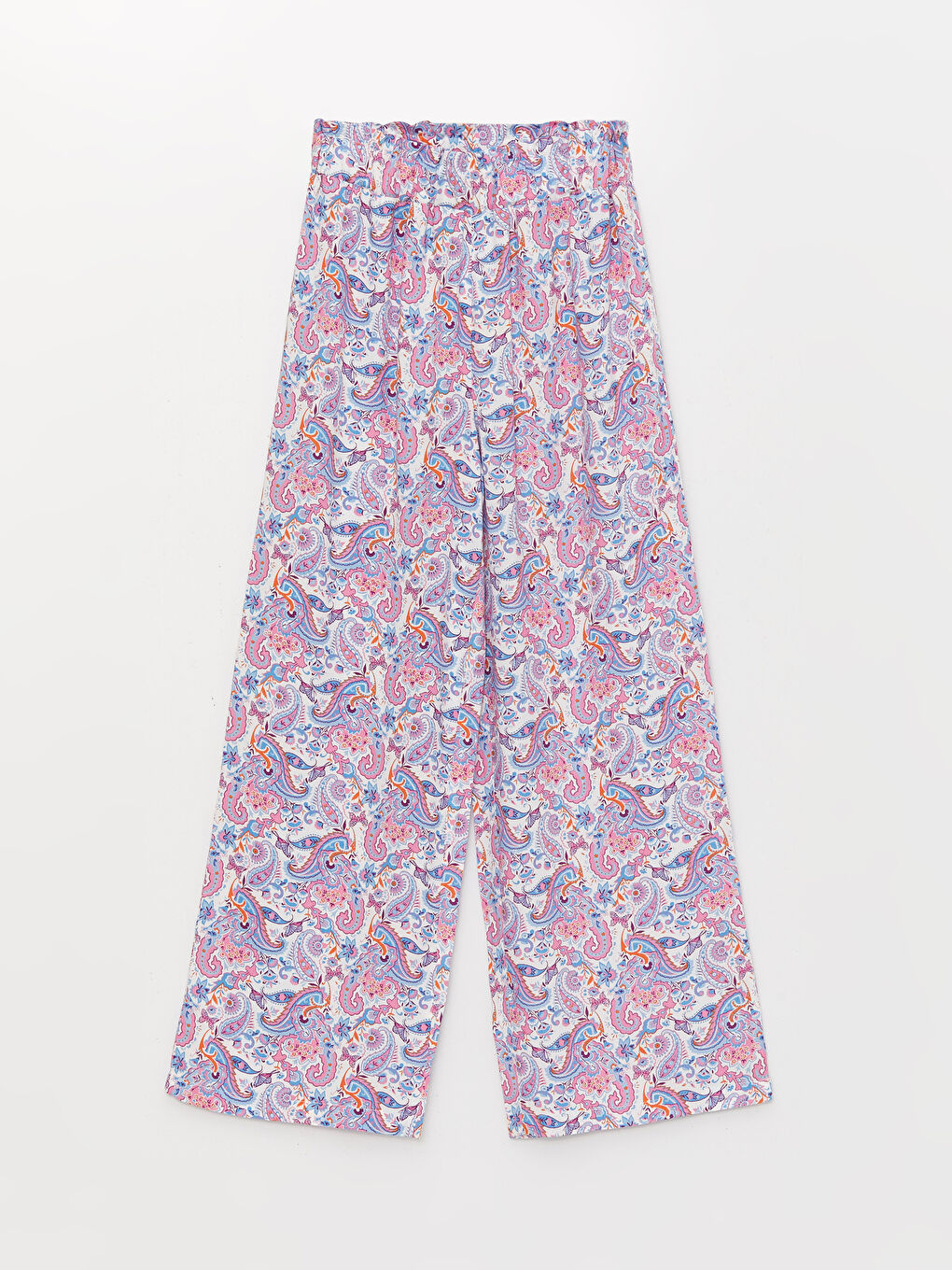 Elasticated Waist Printed Girls' Trousers-1